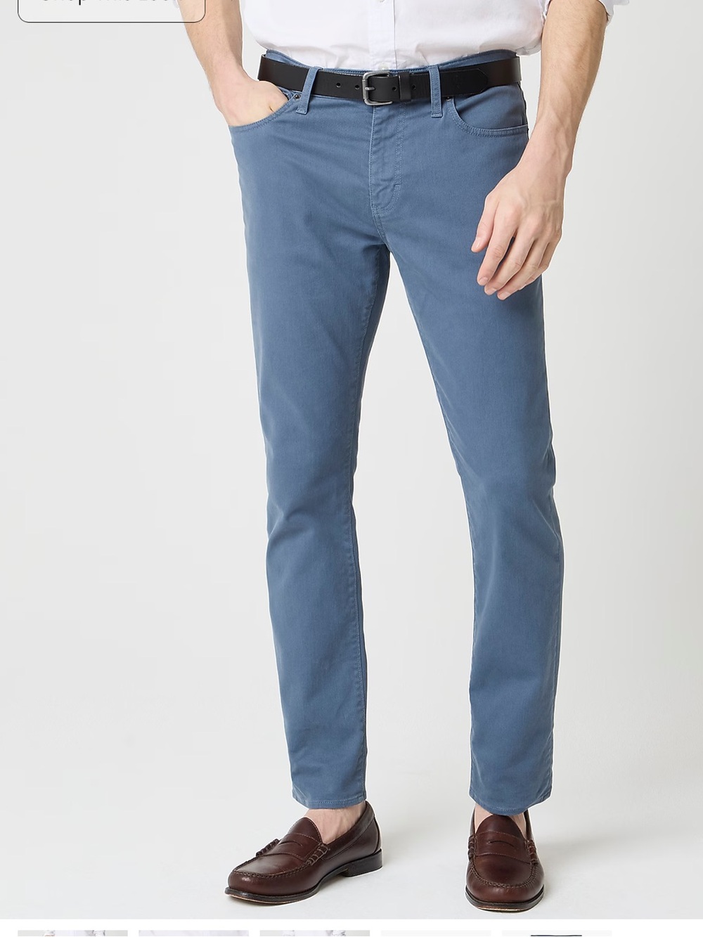 NWOT J Crew Factory Straight-fit garment-dyed jean, size 33X30 Opal Blue